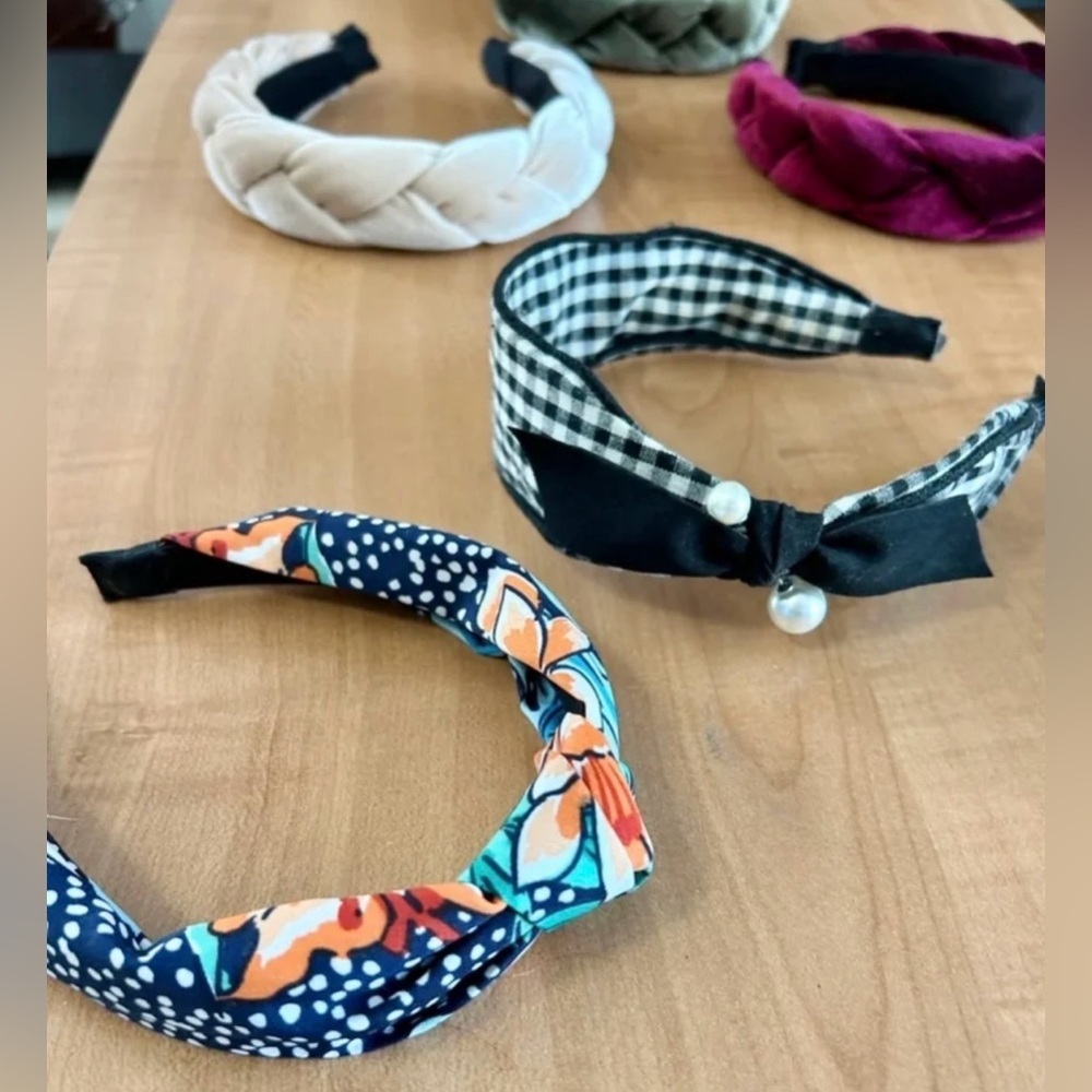 Assorted Women’s Padded and Fabric Headband Set - Multi Colors lot of 8 - Picture 4 of 7